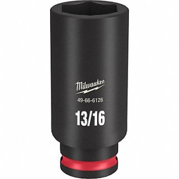MILWAUKEE Deep Impact Socket Steel 13/16, 61DK43