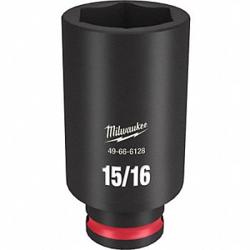 MILWAUKEE Deep Impact Socket Steel 15/16, 61DK45