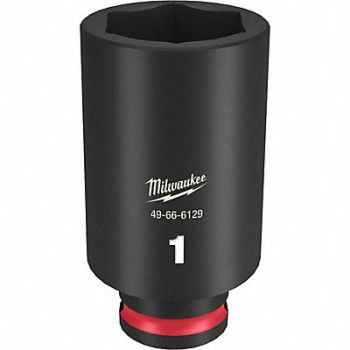 MILWAUKEE Deep Impact Socket Steel 1, 61DK46