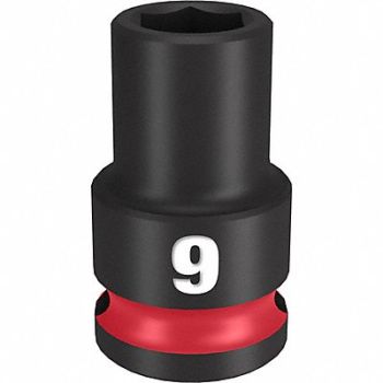 MILWAUKEE Standard Impact Socket Steel 9 mm, 61DK50