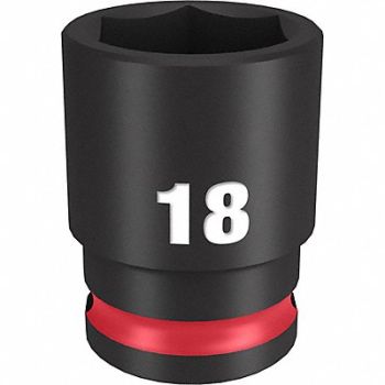 MILWAUKEE Standard Impact Socket Steel 18 mm, 61DK59