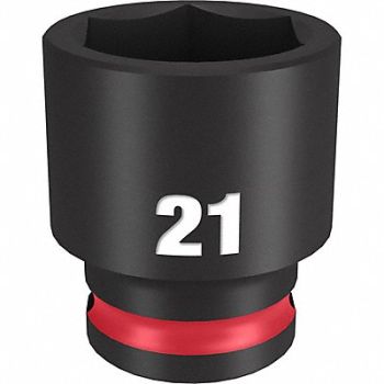 MILWAUKEE Standard Impact Socket Steel 21 mm, 61DK61