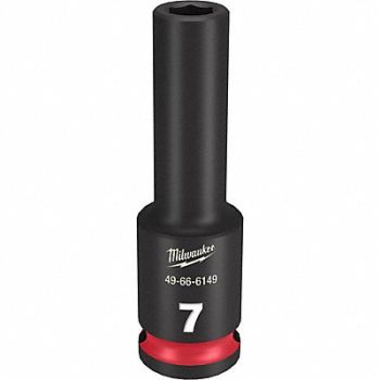 MILWAUKEE Deep Impact Socket Steel 7 mm, 61DK66