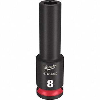 MILWAUKEE Deep Impact Socket Steel 8 mm, 61DK67