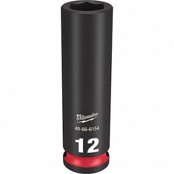 MILWAUKEE Deep Impact Socket Steel 12 mm, 61DK71