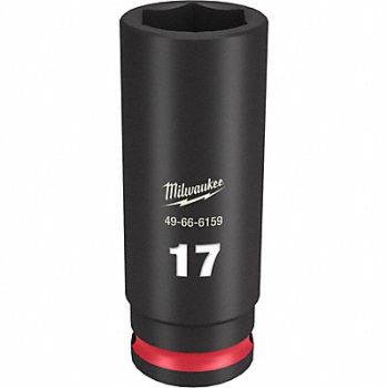 MILWAUKEE Deep Impact Socket Steel 17 mm, 61DK76