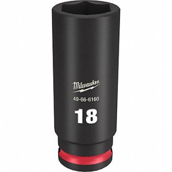 MILWAUKEE Deep Impact Socket Steel 18 mm, 61DK77