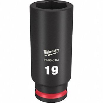 MILWAUKEE Deep Impact Socket Steel 19 mm, 61DK78