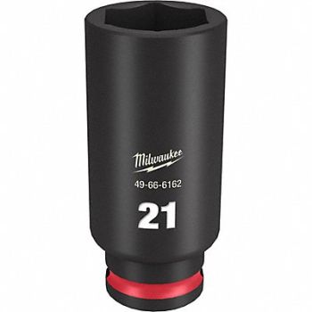 MILWAUKEE Deep Impact Socket Steel 21 mm, 61DK79