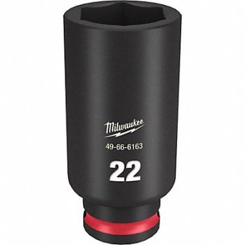 MILWAUKEE Deep Impact Socket Steel 22 mm, 61DK80