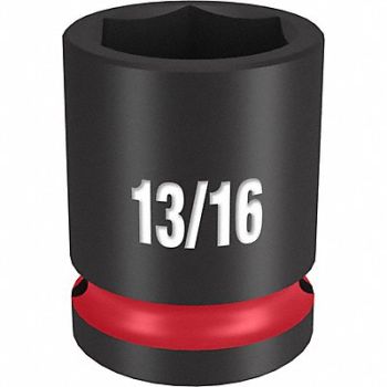 MILWAUKEE Standard Impact Socket Steel 13/16, 61DK90