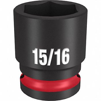MILWAUKEE Standard Impact Socket Steel 15/16, 61DK92