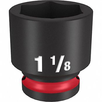 MILWAUKEE Standard Impact Socket Steel 1 1/8, 61DK95