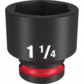 MILWAUKEE Standard Impact Socket Steel 1 1/4, 61DK97