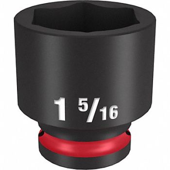 MILWAUKEE Standard Impact Socket Steel 1 5/16, 61DK98