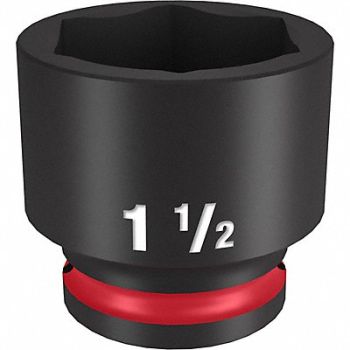 MILWAUKEE Standard Impact Socket Steel 1 1/2, 61DL02