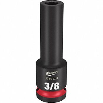 MILWAUKEE Deep Impact Socket Steel 3/8, 61DL04