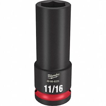 MILWAUKEE Deep Impact Socket Steel 11/16, 61DL09