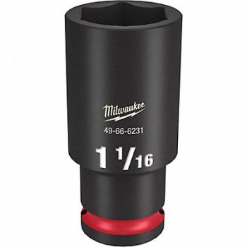 MILWAUKEE Deep Impact Socket Steel 1 1/16, 61DL15
