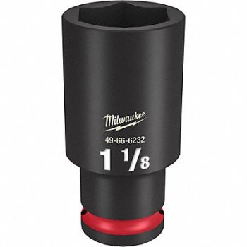 MILWAUKEE Deep Impact Socket Steel 1 1/8, 61DL16
