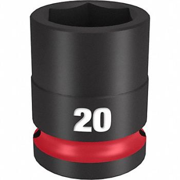 MILWAUKEE Standard Impact Socket Steel 20 mm, 61DL36