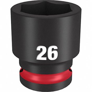 MILWAUKEE Standard Impact Socket Steel 26 mm, 61DL42