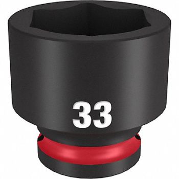 MILWAUKEE Standard Impact Socket Steel 33 mm 1/2in, 61DL49