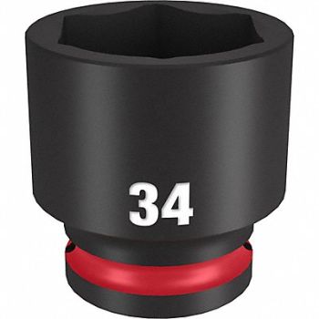 MILWAUKEE Standard Impact Socket Steel 34 mm, 61DL50