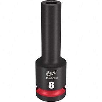 MILWAUKEE Deep Impact Socket Steel 8 mm, 61DL53