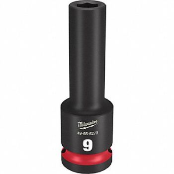 MILWAUKEE Deep Impact Socket Steel 9 mm, 61DL54