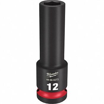 MILWAUKEE Deep Impact Socket Steel 12 mm, 61DL57
