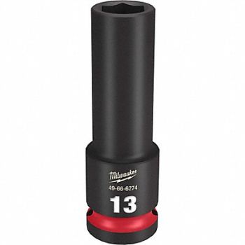 MILWAUKEE Deep Impact Socket Steel 13 mm, 61DL58