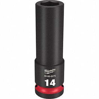MILWAUKEE Deep Impact Socket Steel 14 mm, 61DL59