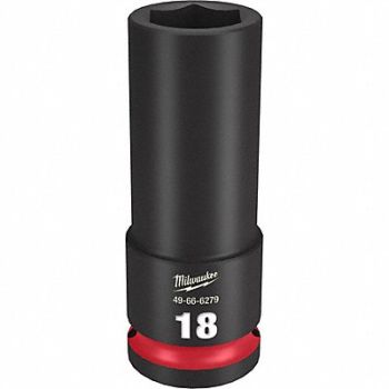 MILWAUKEE Deep Impact Socket Steel 18 mm, 61DL63