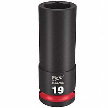 MILWAUKEE Deep Impact Socket Steel 19 mm, 61DL64