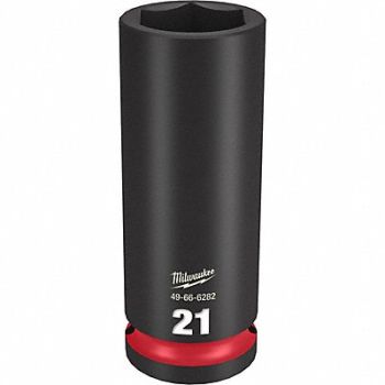 MILWAUKEE Deep Impact Socket Steel 21 mm, 61DL66