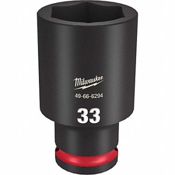 MILWAUKEE Deep Impact Socket Steel 33 mm, 61DL78