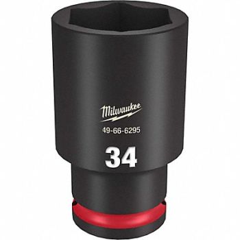 MILWAUKEE Deep Impact Socket Steel 34 mm, 61DL79