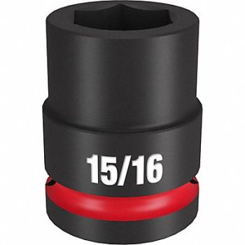 MILWAUKEE Standard Impact Socket Steel 15/16, 61DL88