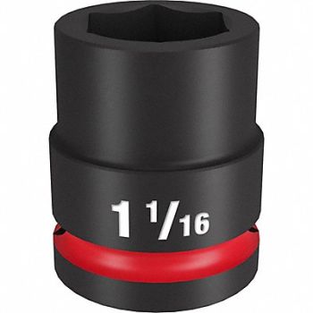 MILWAUKEE Standard Impact Socket Steel 1 1/16, 61DL90