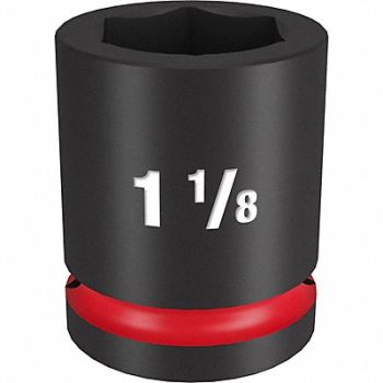MILWAUKEE Standard Impact Socket Steel 1 1/8, 61DL91