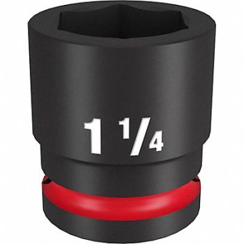 MILWAUKEE Standard Impact Socket Steel 1 1/4, 61DL93