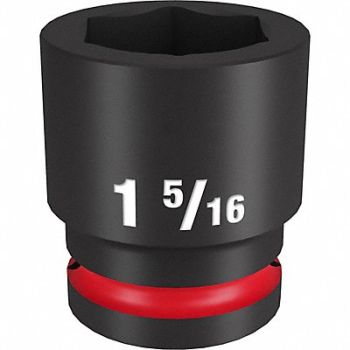 MILWAUKEE Standard Impact Socket Steel 1 5/16, 61DL94