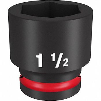MILWAUKEE Standard Impact Socket Steel 1 1/2, 61DL97
