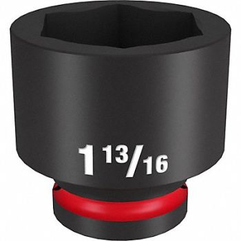 MILWAUKEE Standard Impact Socket Steel 1 13/16, 61DM03