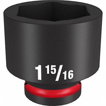 MILWAUKEE Standard Impact Socket Steel 1 15/16, 61DM05
