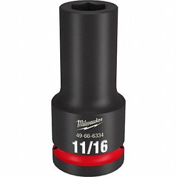 MILWAUKEE Deep Impact Socket Steel 11/16, 61DM09