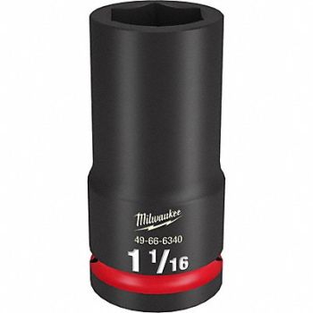 MILWAUKEE Deep Impact Socket Steel 1 1/16, 61DM15