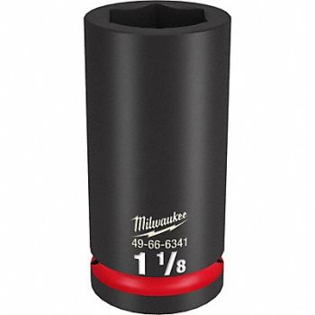MILWAUKEE Deep Impact Socket Steel 1 1/8, 61DM16