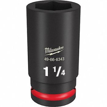 MILWAUKEE Deep Impact Socket Steel 1 1/4, 61DM18